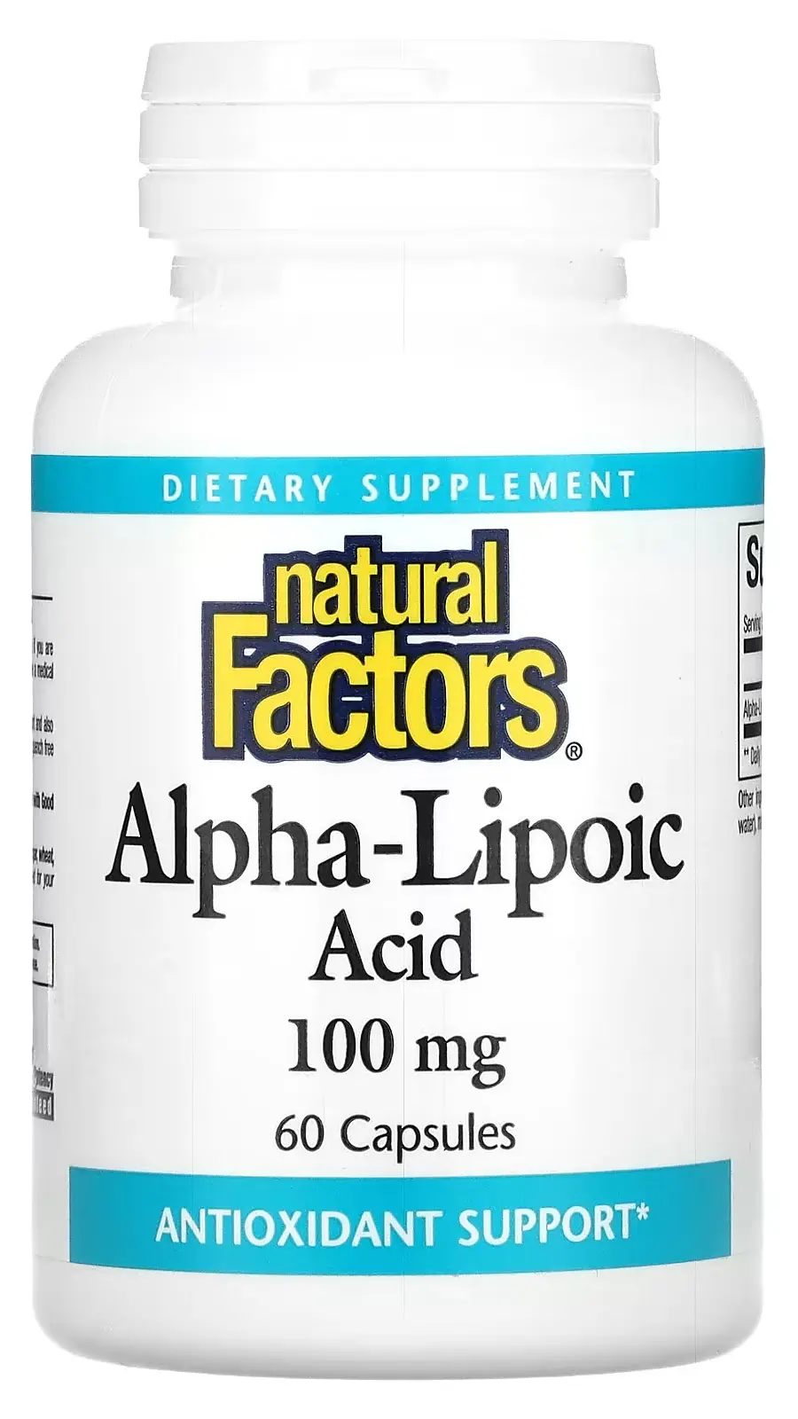 БАД Natural Factors Alpha-Lipoic Acid, 100 мг, 60 капсул (NFS-02095)