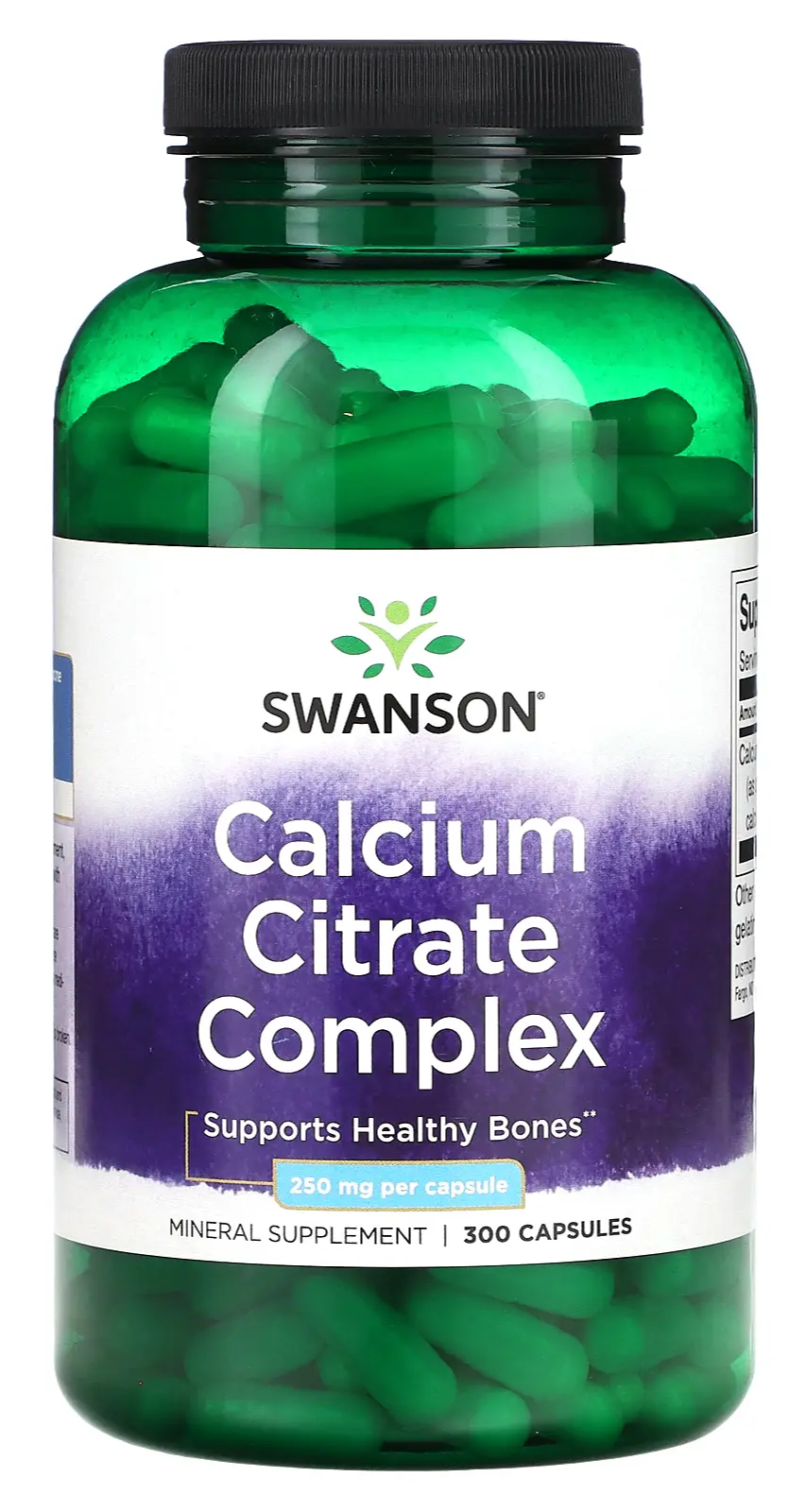 Минералы Swanson Calcium Citrate Complex, 250 мг, 300 капсул (SWV-11110)