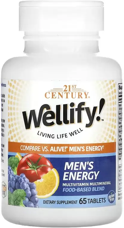 Комплекс 21st Century Wellify! Men's Energy, Multivitamin Multimineral, 65 таблеток  (CEN-22439)