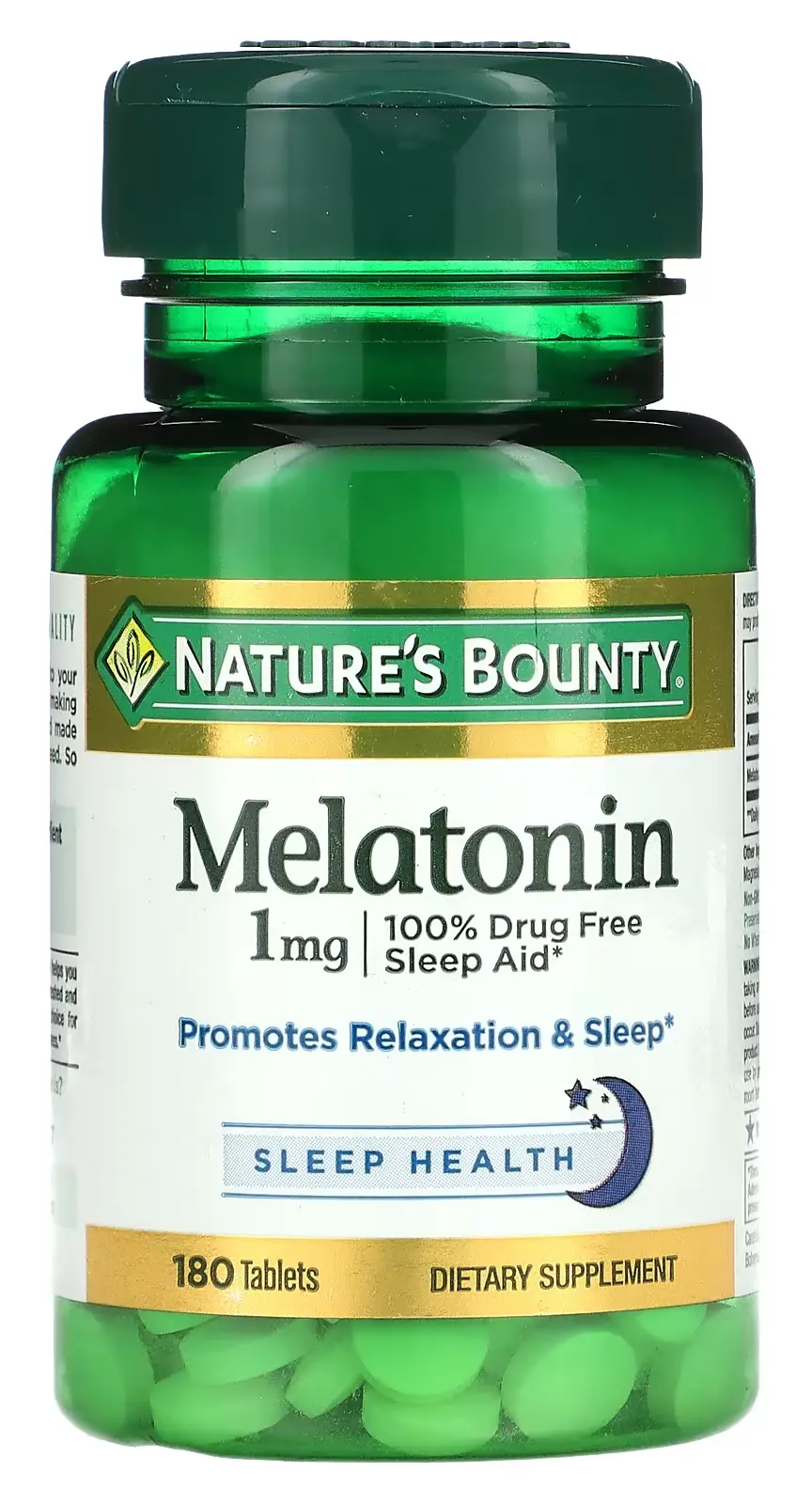 БАД Nature's Bounty Melatonin, 1 мг, 180 таблеток (NRT-02832)
