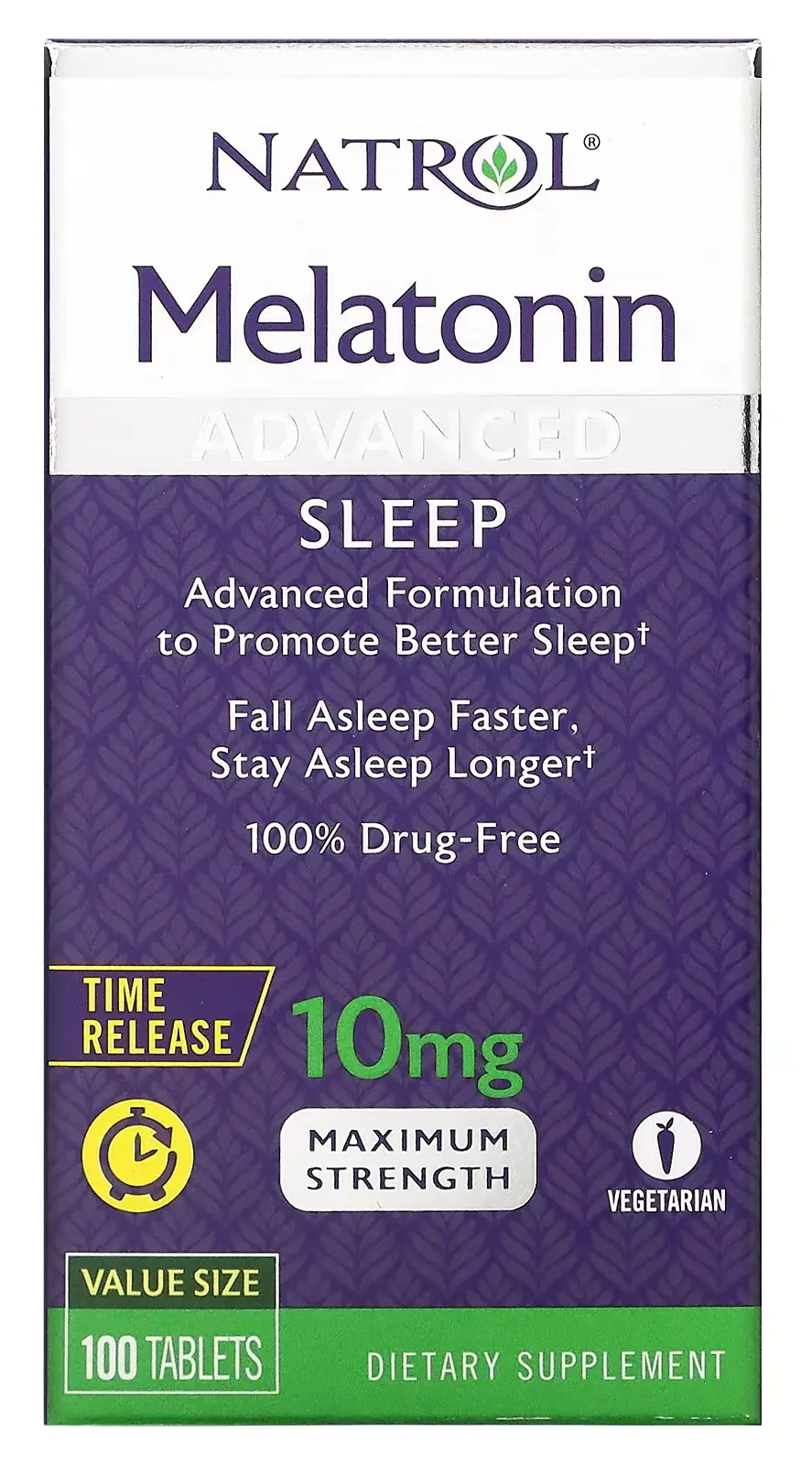 БАД Natrol Melatonin, Time Release, 10 мг, 100 таблеток (NTL-07279)