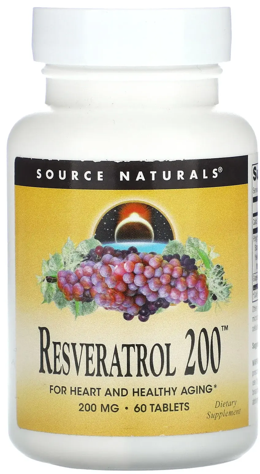Комплекс Source Naturals Resveratrol 200, 200 мг, 60 таблеток (SNS-02293)