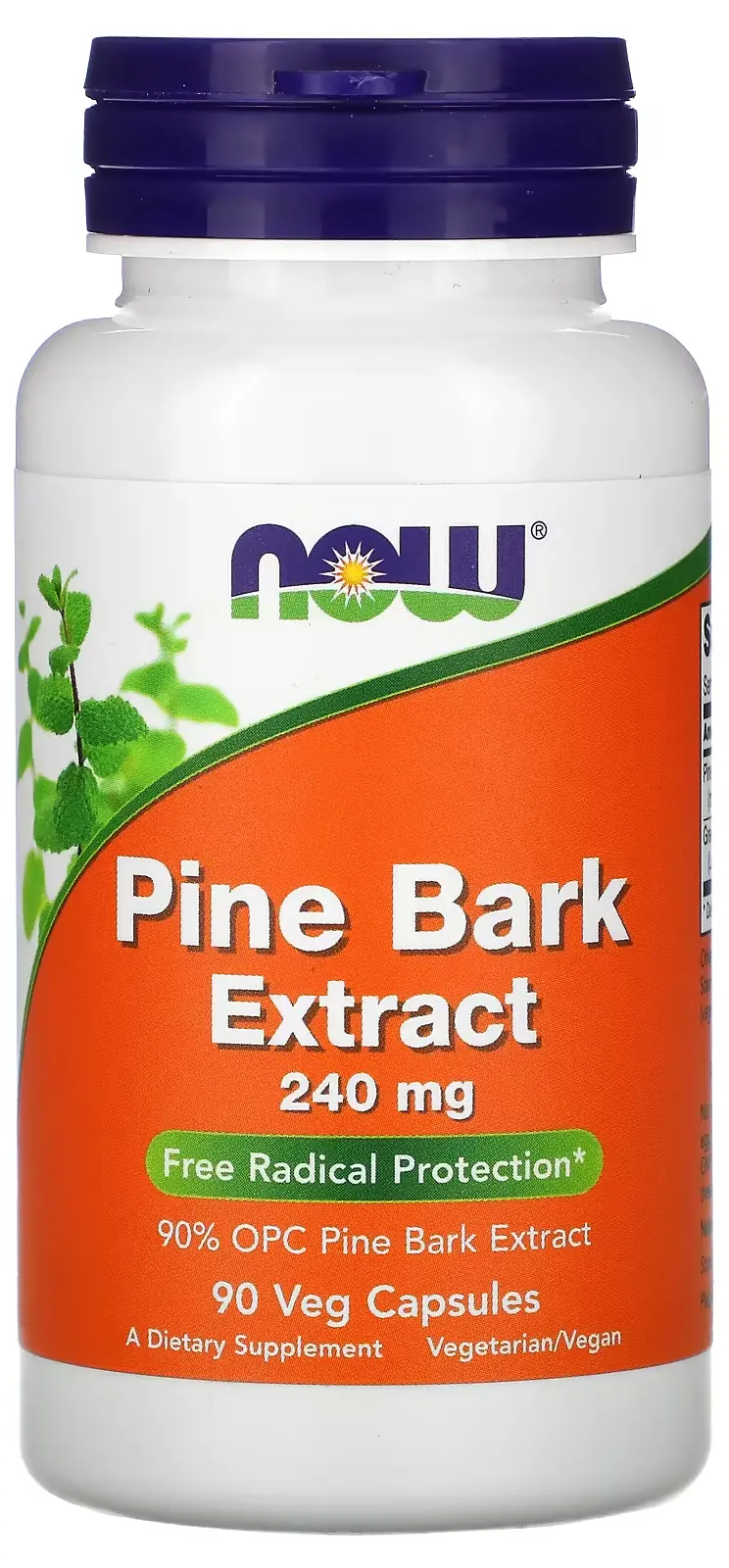БАД NOW Foods Pine Bark Extract, 240 мг, 90 вегетарианских капсул  (NOW-03364)