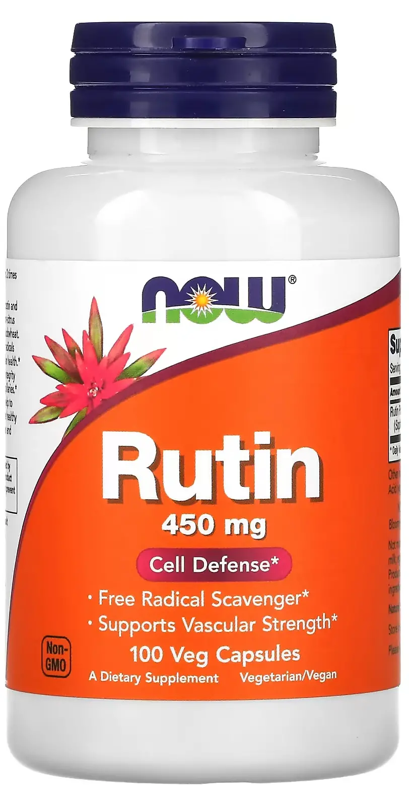 БАД NOW Foods Rutin, 450 мг, 100 вегетарианских капсул  (NOW-00735)