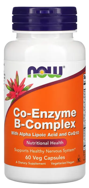 Витамины NOW Foods Co-Enzyme B-Complex, 60 вегетарианских капсул (NOW-00406)