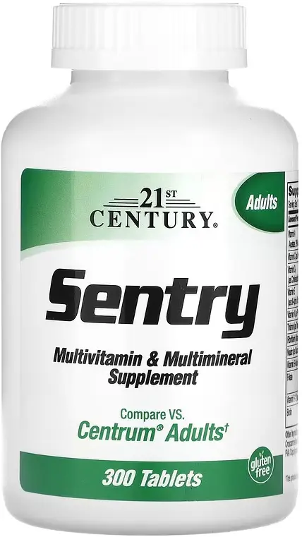 Витамины 21st Century Sentry, Adults Multivitamin & Multimineral Supplement, 300 таблеток  (CEN-22702)