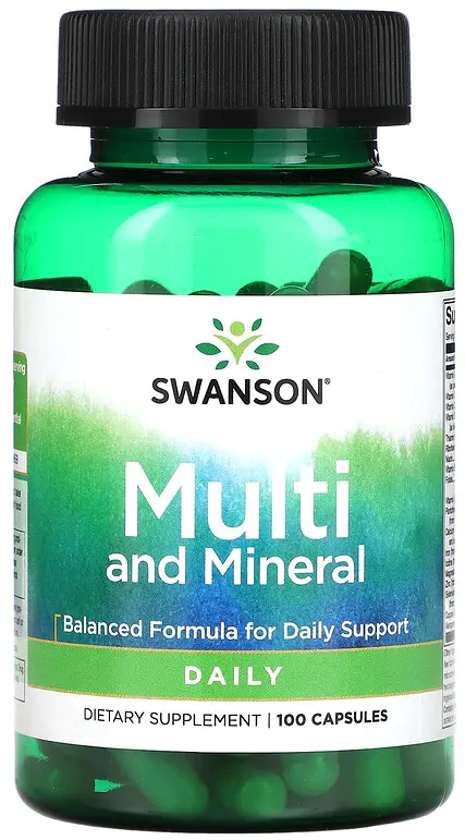 Минералы Swanson Multi and Mineral, 100 капсул (SWV-01256)