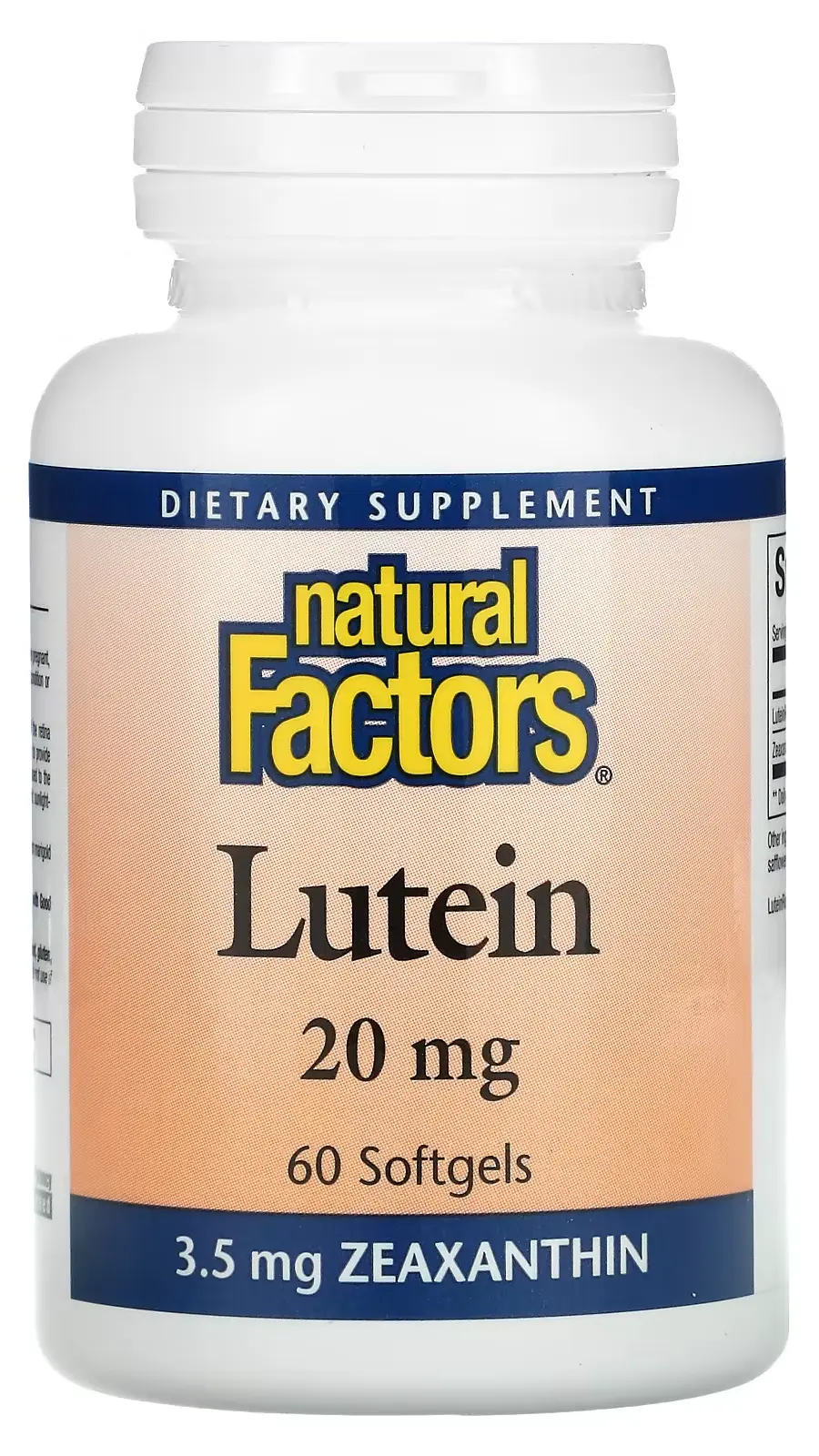 БАД Natural Factors Lutein, 20 мг, 60 капсул (NFS-01032)
