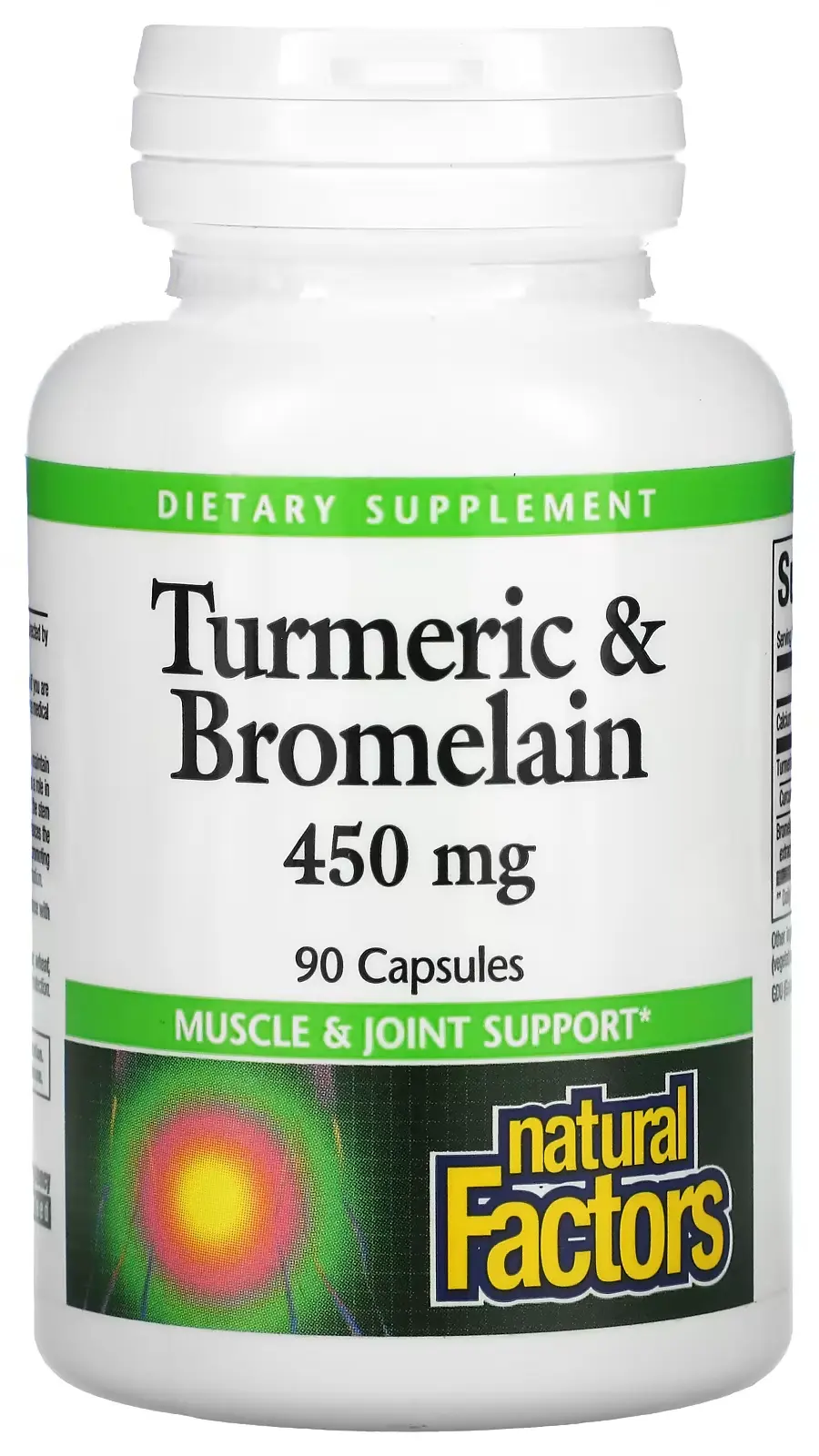 БАД Natural Factors Turmeric & Bromelain, 450 мг, 90 капсул (NFS-01738)
