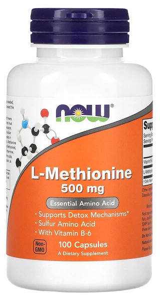 БАД NOW Foods L-Methionine, 500 мг, 100 капсул (NOW-00117)