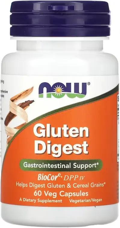 БАД NOW Foods Gluten Digest, 60 растительных капсул  (NOW-02959)