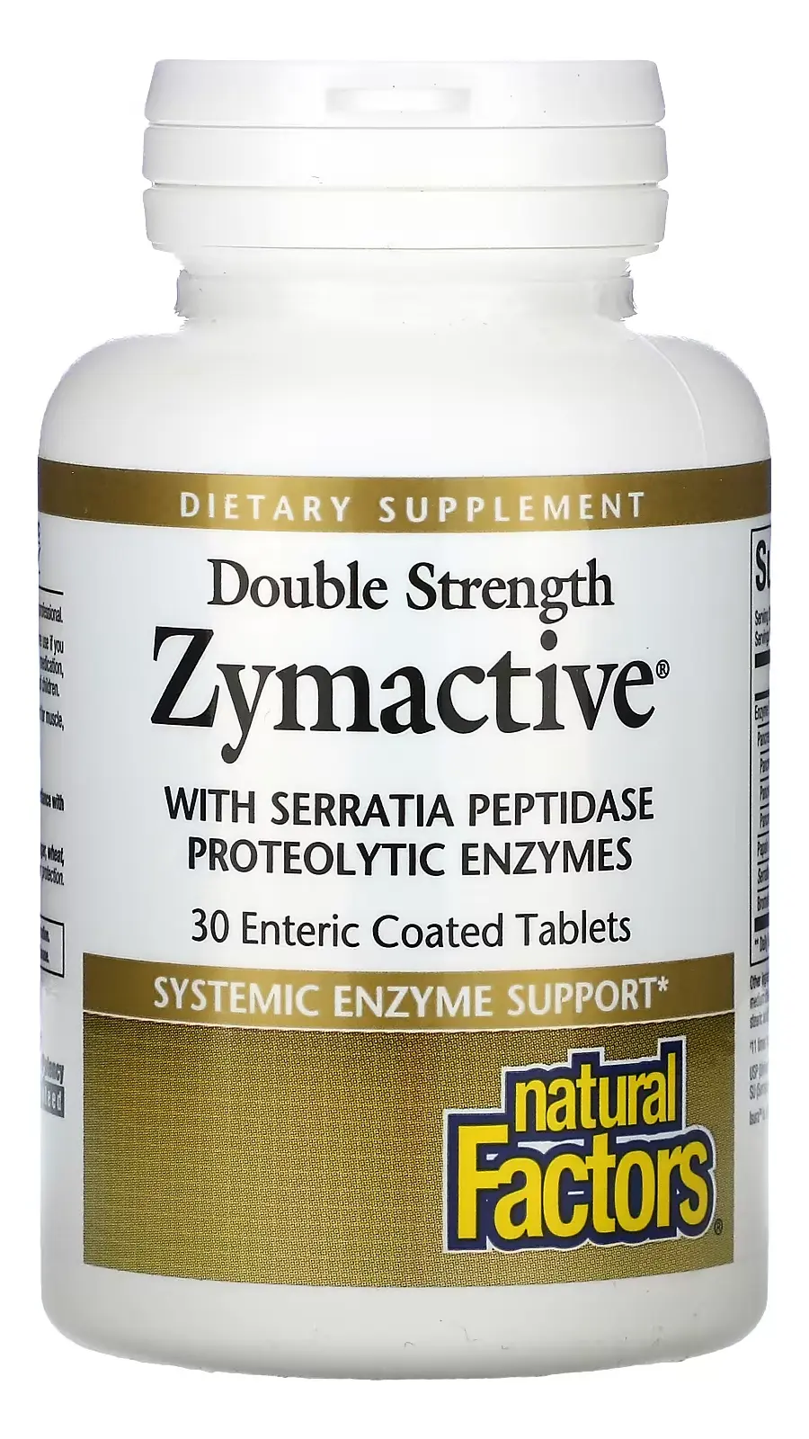 Ферменты Natural Factors Zymactive, Double Strength, 30 кишечнорастворимых таблеток (NFS-01752)