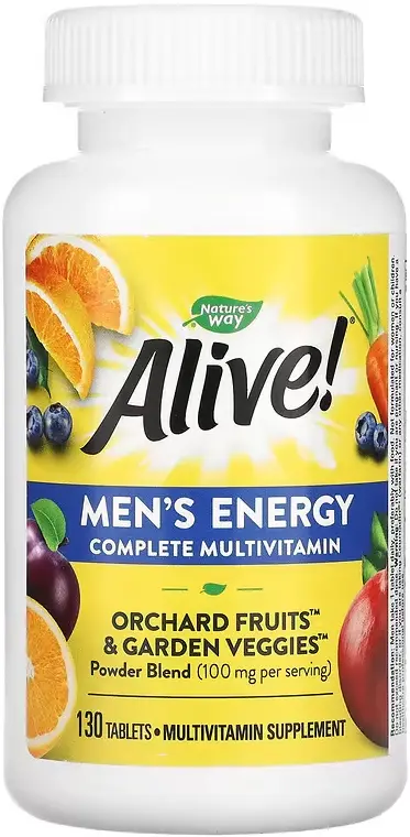 Комплекс Nature's Way Alive! Men's Energy Complete Multivitamin, 100 мг, 130 таблеток  (NWY-13716)