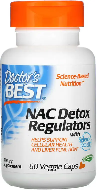 БАД Doctors Best NAC Detox Regulators, 60 растительных капсул  (DRB-00279)
