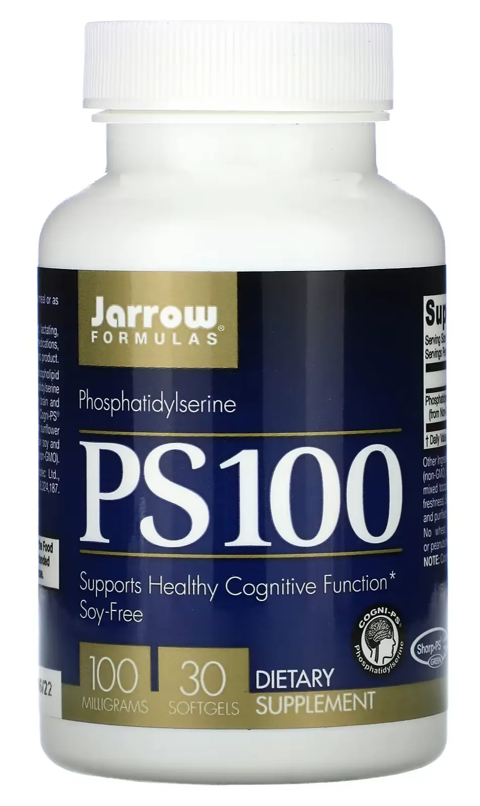 БАД Jarrow Formulas PS 100, Phosphatidylserine, 100 мг, 30 мягких капсул (JRW-16005)