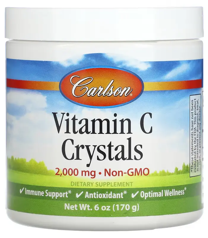 Витамины Carlson Кристаллы витамина C, 2000 мг, 170 г  (CAR-33560)