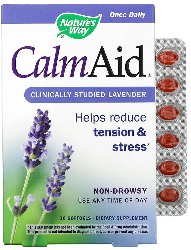 БАД Nature's Way CalmAid, Clinically Studied Lavender, 30 мягких капсул (NWY-15819)
