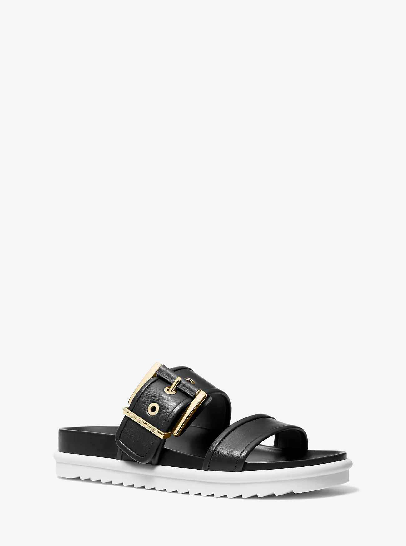 Женские шлепанцы Michael Kors Colby Leather Slide Sandal (40S4COFS3L ...