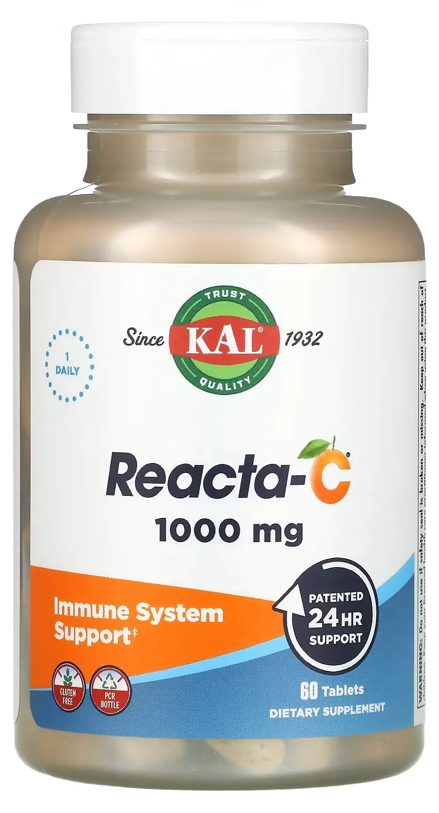 Витамины KAL Reacta-C, 1000 мг, 60 таблеток (CAL-74880)