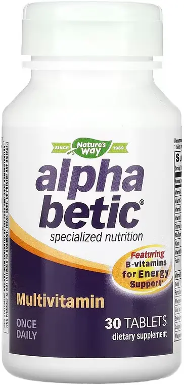 Витамины Nature's Way Alpha Betic, Multivitamin, 30 таблеток  (ABK-60038)