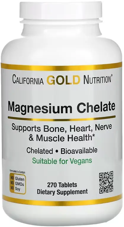 БАД California Gold Nutrition Magnesium Chelate, 210 мг, 270 таблеток  (CGN-01969)
