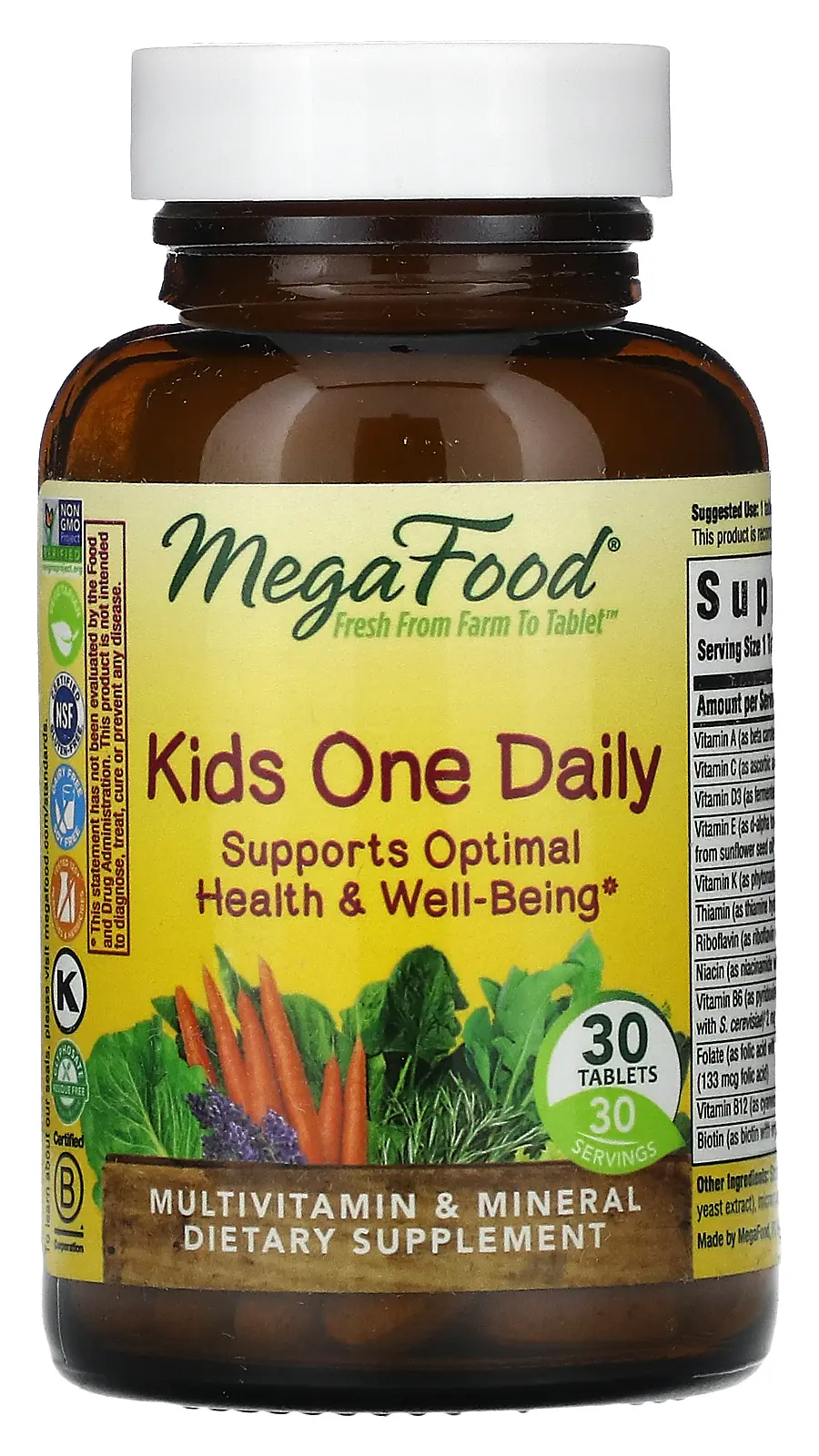 Витамины MegaFood Kids One Daily, 30 таблеток (MGF-10179)