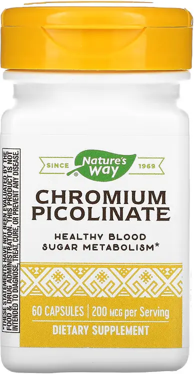 БАД Nature's Way Chromium Picolinate, 200 мкг, 60 капсул  (NWY-41030)