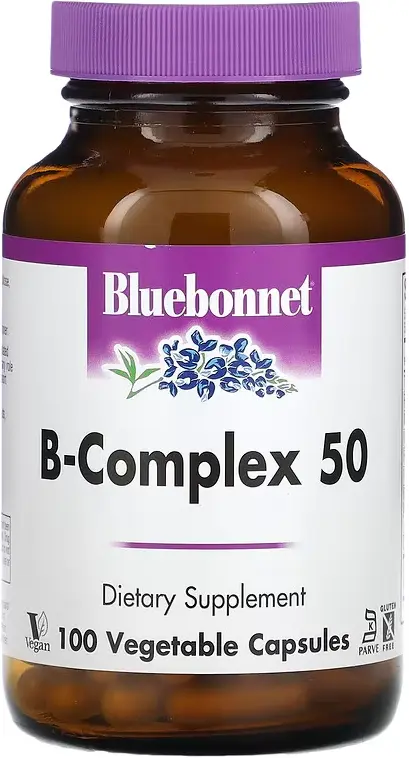 Витамины Bluebonnet Nutrition B-Complex 50, 100 вегетарианских капсул  (BLB-00412)