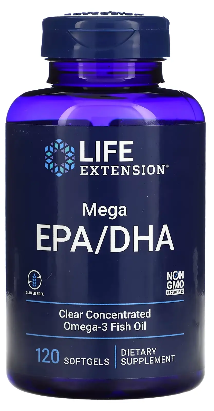 БАД Life Extension Mega EPA/DHA, 120 капсул  (LEX-19371)